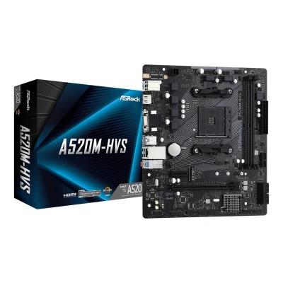 Материнська плата ASRock A520M-HVS (sAM4, AMD A520, DDR4, mATX)