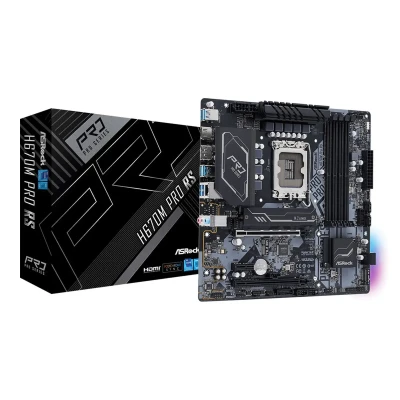 Материнська плата ASRock H670M PRO RS (s1700, Intel H670, DDR4, mATX)