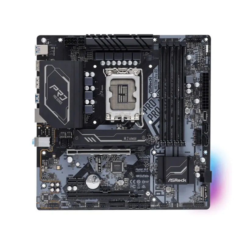 Материнська плата ASRock H670M PRO RS (s1700, Intel H670, DDR4, mATX)