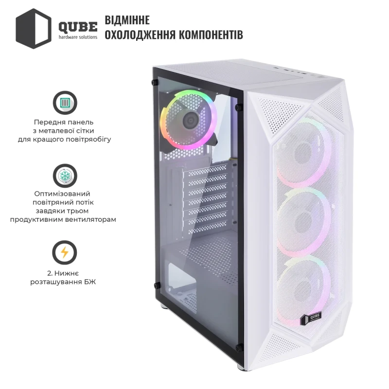 Корпус QUBE SNOW White (SNOW_FMMU3)