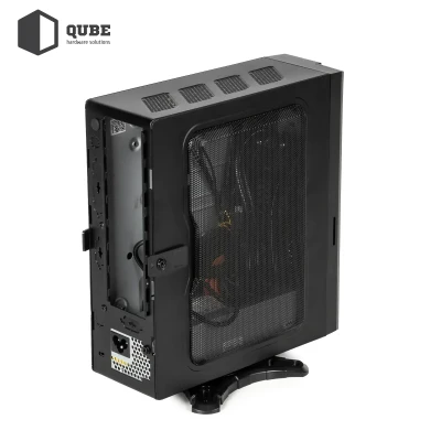 Корпус QUBE MS112 2U3, Mini-ITX, 200Вт, 2xAudio, 2xUSB 3.0 (QBMS112_FB2U3)