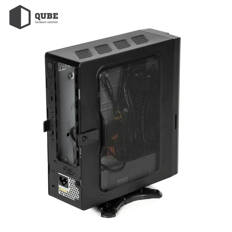 Корпус QUBE MS112 2U3, Mini-ITX, 200Вт, 2xAudio, 2xUSB 3.0 (QBMS112_FB2U3)