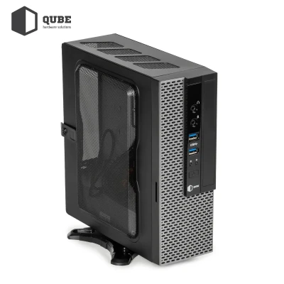 Корпус QUBE MS112 2U3, Mini-ITX, 200Вт, 2xAudio, 2xUSB 3.0 (QBMS112_FB2U3)