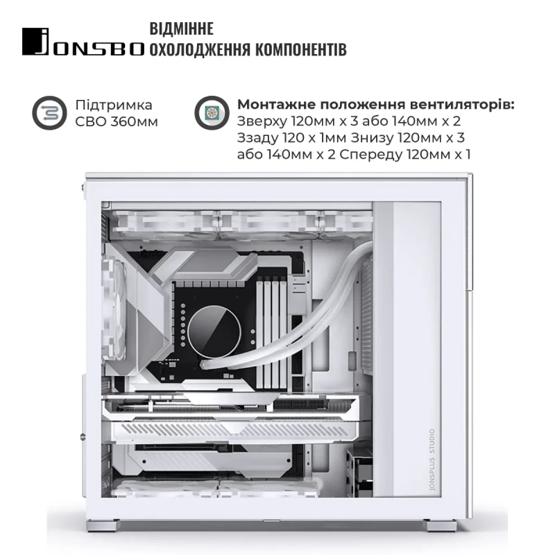 Корпус JONSBO D41 MESH SC White