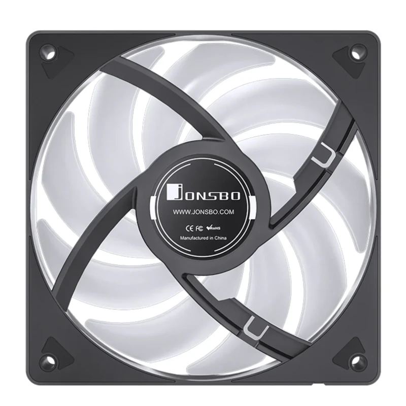 Кулер JONSBO SL-120BR Reverse Black RGB (120mm, 600-1500RPM, 32dB, 4pin+LED 3pin)