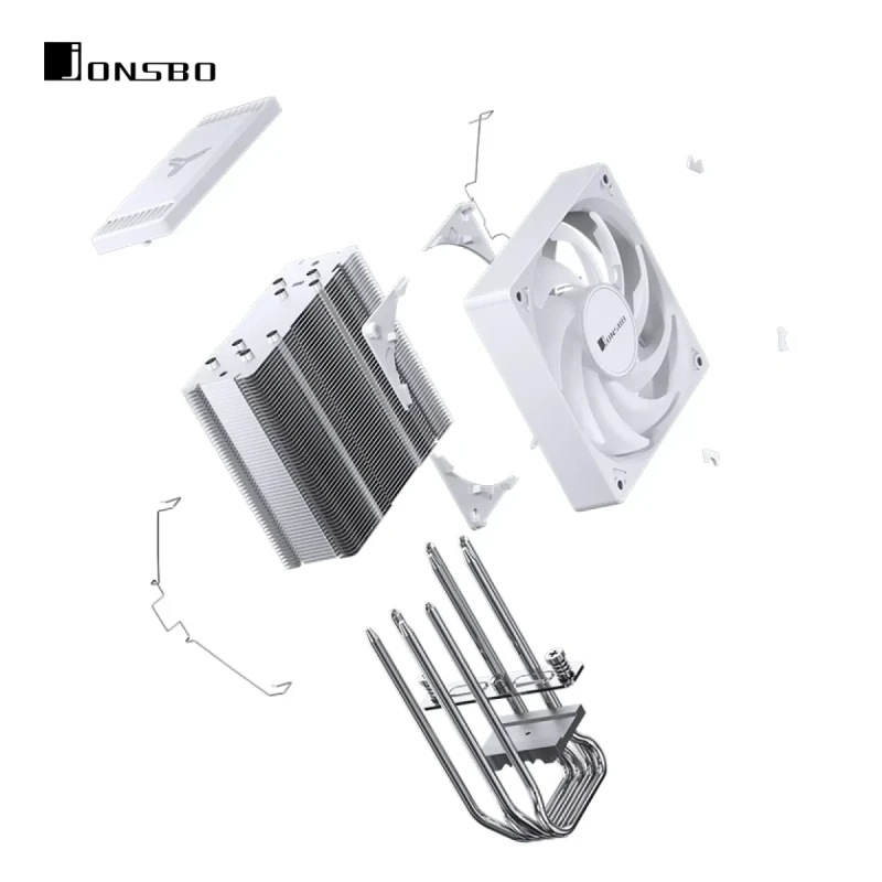 Процесорний кулер JONSBO CR-1000 EVO ARGB White (120mm/4pin/1500RPM/32Dba/4 тепл. трубки)