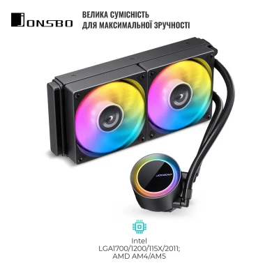 СВО JONSBO TG-240 Black (Intel LGA1700/1200/115X/2011 AMD AM4/AM5/4PIN PWM) СВО JONSBO TG-240 Black (Intel LGA1700/1200/115X/2011 AMD AM4/AM5/4PIN PWM)