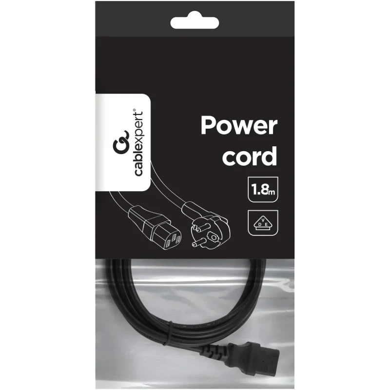 Кабель живлення Cablexpert PC-186-VDE, 3*0.75 мм кв., 1.8 м. (8716309010184)