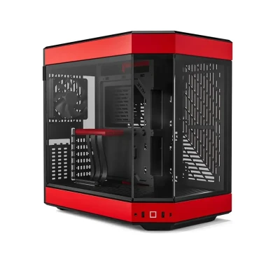 Корпус Hyte Y60 Black-Red, Mid-Tower E-ATX, ATX, Micro-ATX и Mini-ITX PC Case with PCIE 4.0 cable includ