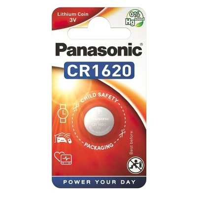 Батарейка Panasonic літієва CR1620 блістер, 1 шт. (CR-1620EL/1B)