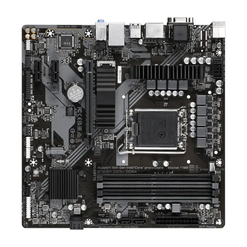 Материнська плата GIGABYTE B760M DS3H DDR4 (s1700, Intel B760, DDR4, mATX)