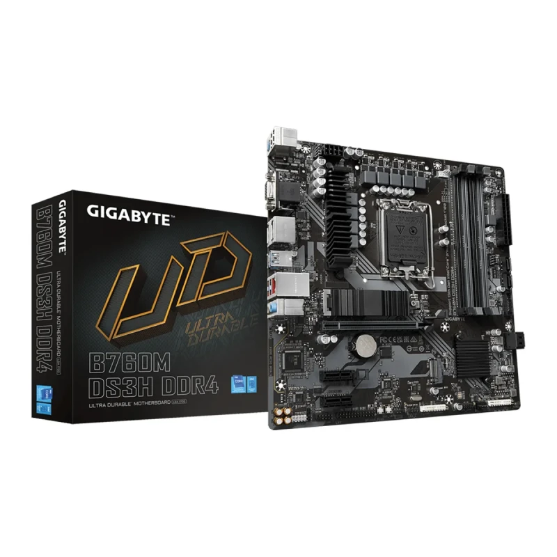 Материнська плата GIGABYTE B760M DS3H DDR4 (s1700, Intel B760, DDR4, mATX)