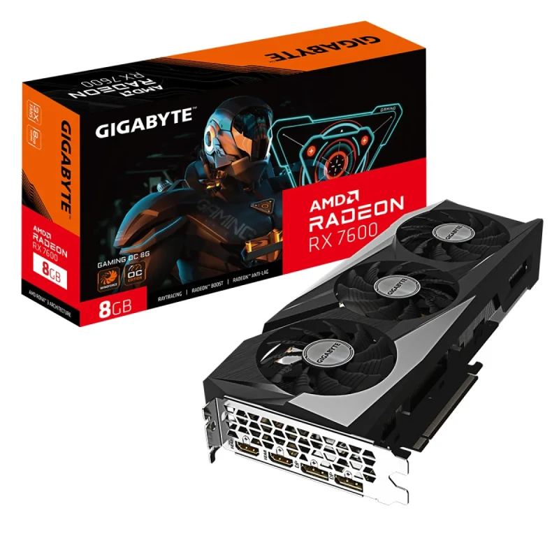 Відеокарта GIGABYTE AMD Radeon RX 7600 GAMING OC 8G (GV-R76GAMING OC-8GD)