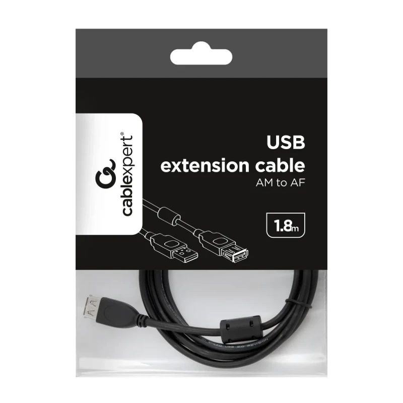 Кабель-подовжувач Cablexpert CCF-USB2-AMAF-6, 1.8 м