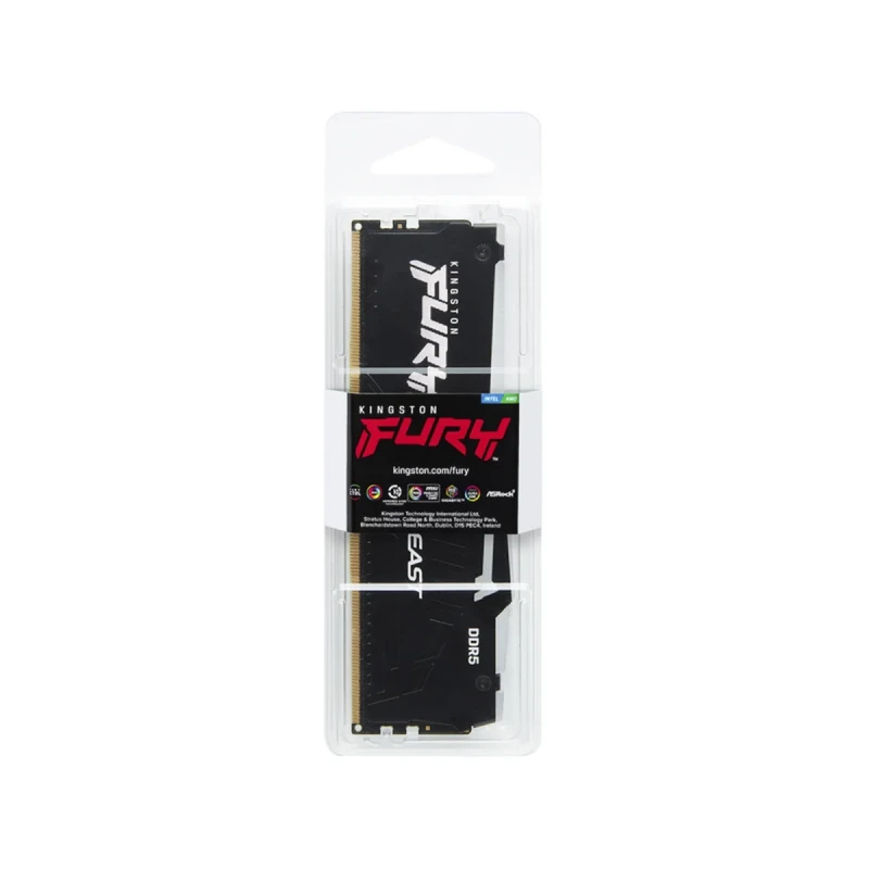 Модуль пам'яті Kingston FURY Beast RGB Black DDR5-5200 32Gb (KF552C40BBA-32)