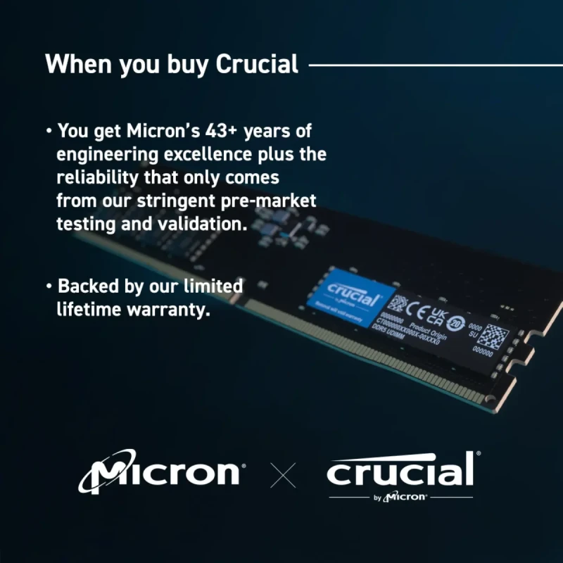 Модуль пам'яті Crucial DDR5-5600 16GB CL46-45-45 1.1V