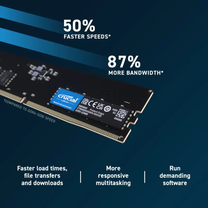 Модуль пам'яті Crucial DDR5-5600 16GB CL46-45-45 1.1V