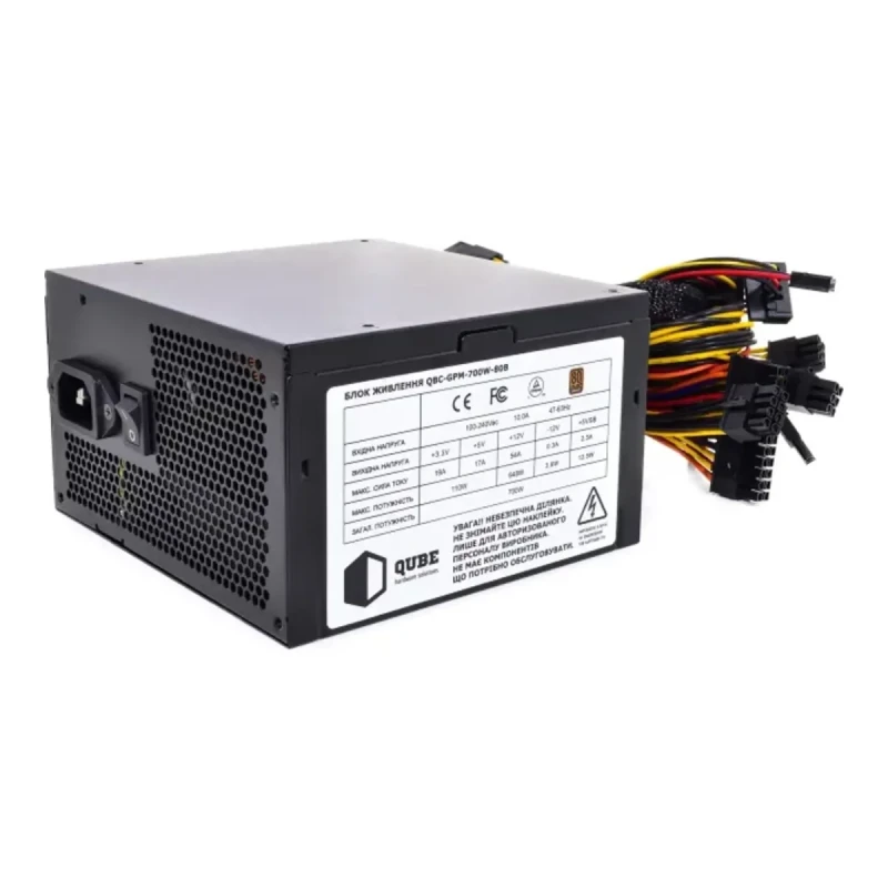 Блок живлення QUBE 700W 80+ Bronze (QBC-GPM-700W-80B Bulk)