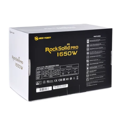 Блок живлення High Power Rock Solid Pro 1650W 80+ GOLD (RS-1650GD PRO)