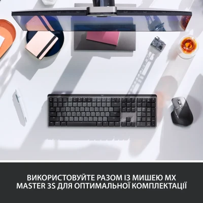 Клавіатура Logitech MX Mechanical Wireless Illuminated Performance Graphite Tactile (920-010757) Клавіатура Logitech MX Mechanical Wireless Illuminated Performance Graphite Tactile (920-010757)