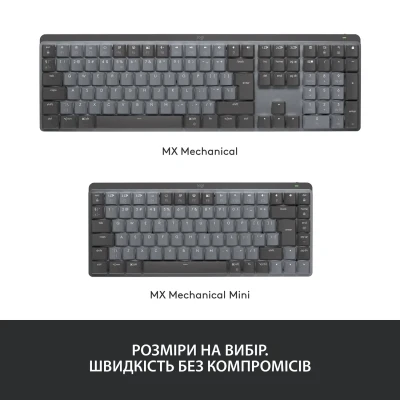 Клавіатура Logitech MX Mechanical Wireless Illuminated Performance Graphite Tactile (920-010757) Клавіатура Logitech MX Mechanical Wireless Illuminated Performance Graphite Tactile (920-010757)