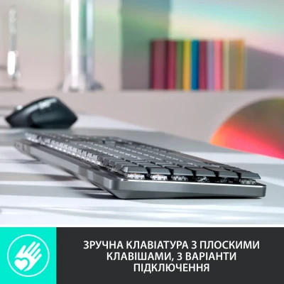 Клавіатура Logitech MX Mechanical Wireless Illuminated Performance Graphite Tactile (920-010757) Клавіатура Logitech MX Mechanical Wireless Illuminated Performance Graphite Tactile (920-010757)