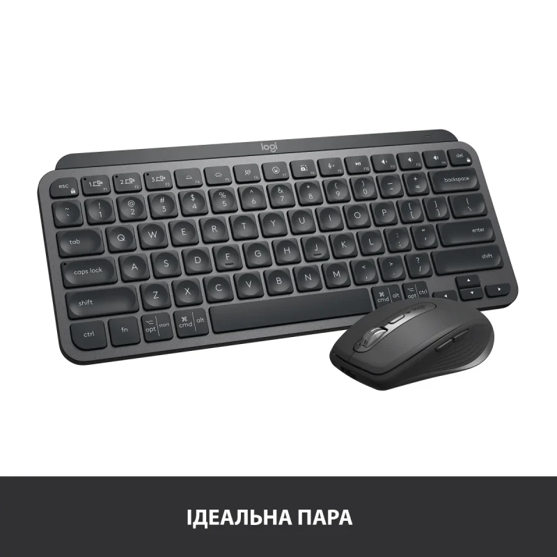 Клавіатура Logitech MX Keys Mini Wireless Illuminated UA Graphite (920-010498)
