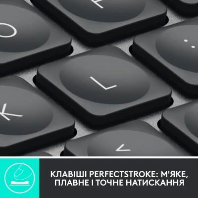 Клавіатура Logitech MX Keys Advanced for Business Wireless Illuminated UA Graphite (920-010251) Клавіатура Logitech MX Keys Advanced for Business Wireless Illuminated UA Graphite (920-010251)