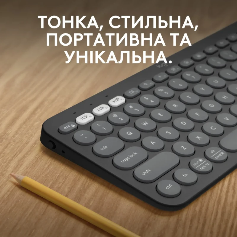 Клавіатура Logitech Pebble Keys 2 K380s Tonal Graphite UA (920-011851)