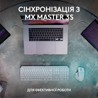 Клавіатура Logitech MX Keys S Plus Palmrest Wireless UA Graphite (920-011589) Клавіатура Logitech MX Keys S Plus Palmrest Wireless UA Graphite (920-011589)
