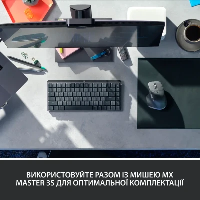 Клавіатура Logitech MX Mechanical Mini Minimalist Graphite (920-010780) Клавіатура Logitech MX Mechanical Mini Minimalist Graphite (920-010780)
