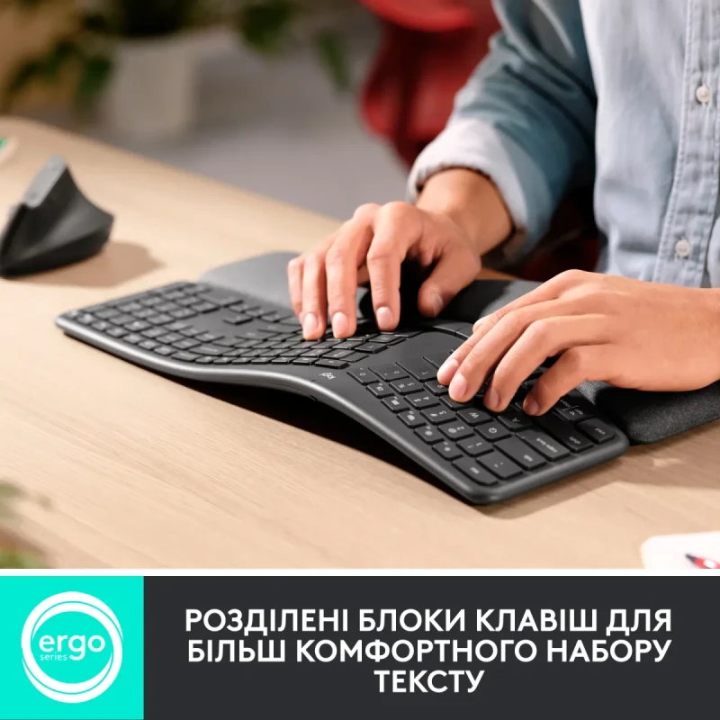 Клавіатура Logitech ERGO K860 for Business Bluetooth/Wireless UA Black (920-010352)