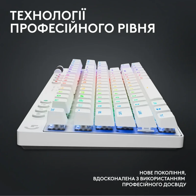 Клавіатура Logitech G PRO X TKL Lightspeed White Tactile (920-012148)