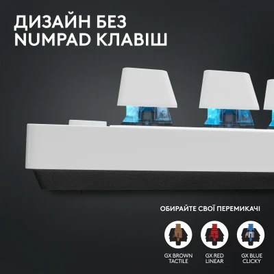 Клавіатура Logitech G PRO X TKL Lightspeed White Tactile (920-012148) Клавіатура Logitech G PRO X TKL Lightspeed White Tactile (920-012148)