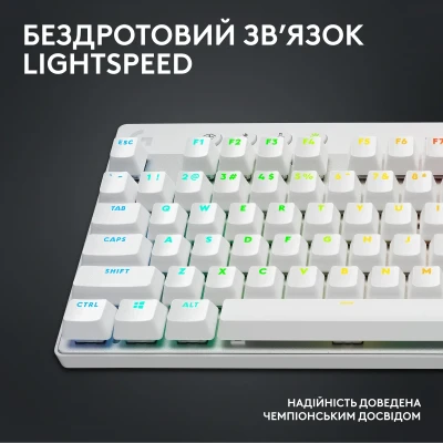 Клавіатура Logitech G PRO X TKL Lightspeed White Tactile (920-012148) Клавіатура Logitech G PRO X TKL Lightspeed White Tactile (920-012148)