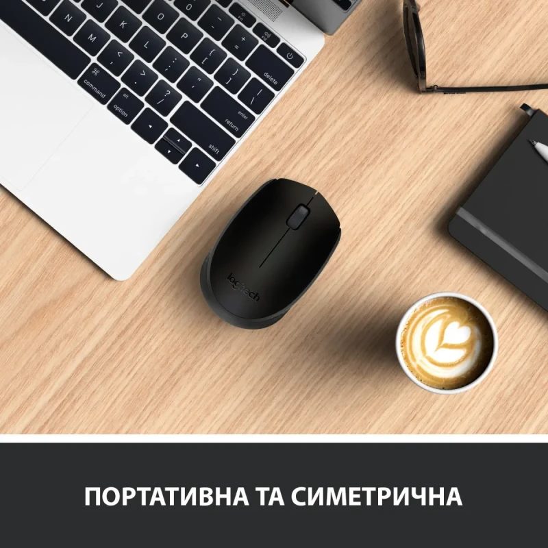 Мишка Logitech M170 Wireless Black/Grey (910-004642)