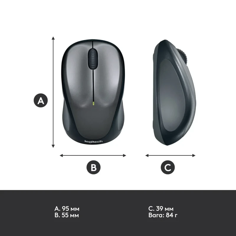 Мишка Logitech M235 Wireless Black (910-002201)