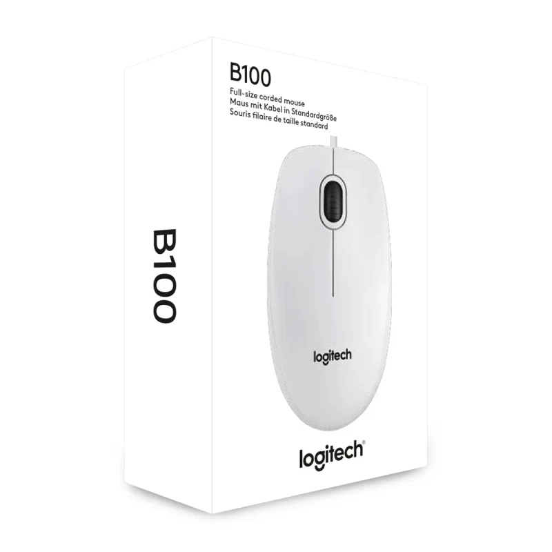 Мишка Logitech B100 USB White (910-003360)