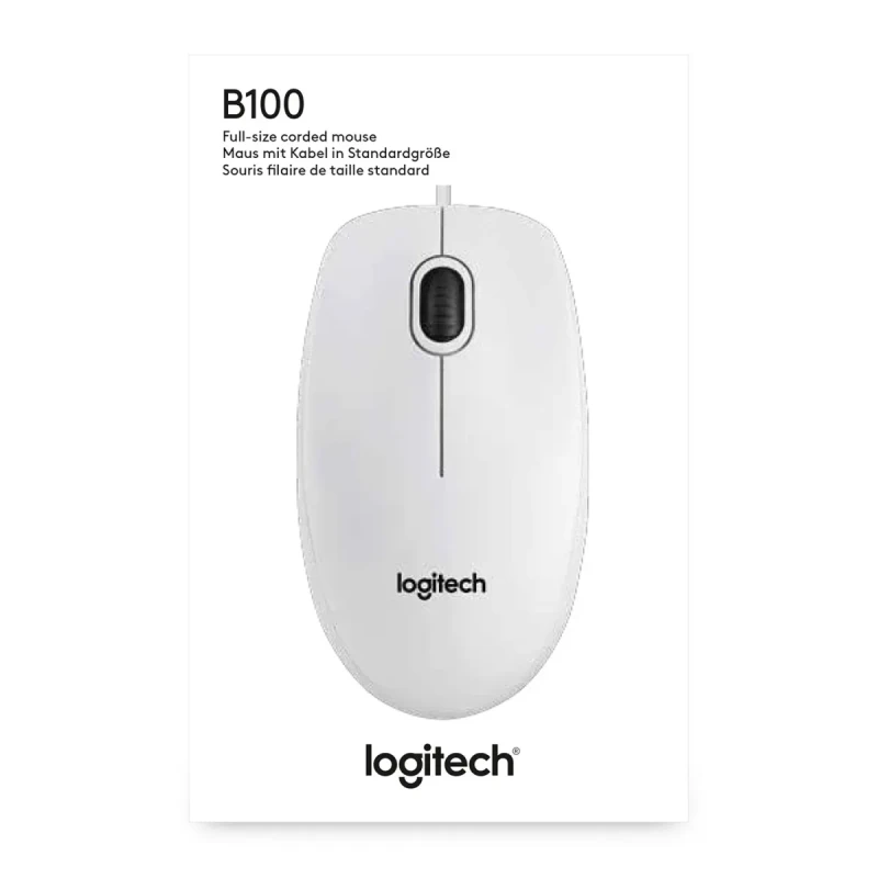 Мишка Logitech B100 USB White (910-003360)