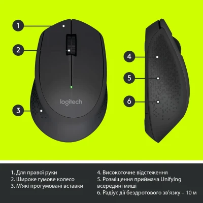 Мишка Logitech M280 Wireless Black (910-004287) Мишка Logitech M280 Wireless Black (910-004287)