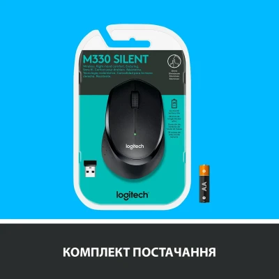 Мишка Logitech M330 Silent Plus Wireless Black (910-004909) Мишка Logitech M330 Silent Plus Wireless Black (910-004909)