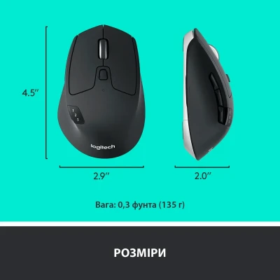 Мишка Logitech M720 Triathlon Wireless/Bluetooth Black (910-004791)