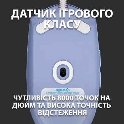 Мишка Logitech G102 Lightsync Lilac (910-005854) Мишка Logitech G102 Lightsync Lilac (910-005854)