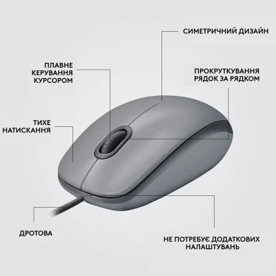 Мишка Logitech M110 Silent USB Mid Gray (910-006760) Мишка Logitech M110 Silent USB Mid Gray (910-006760)