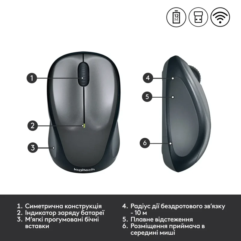 Мишка Logitech M235 Red (910-002496)
