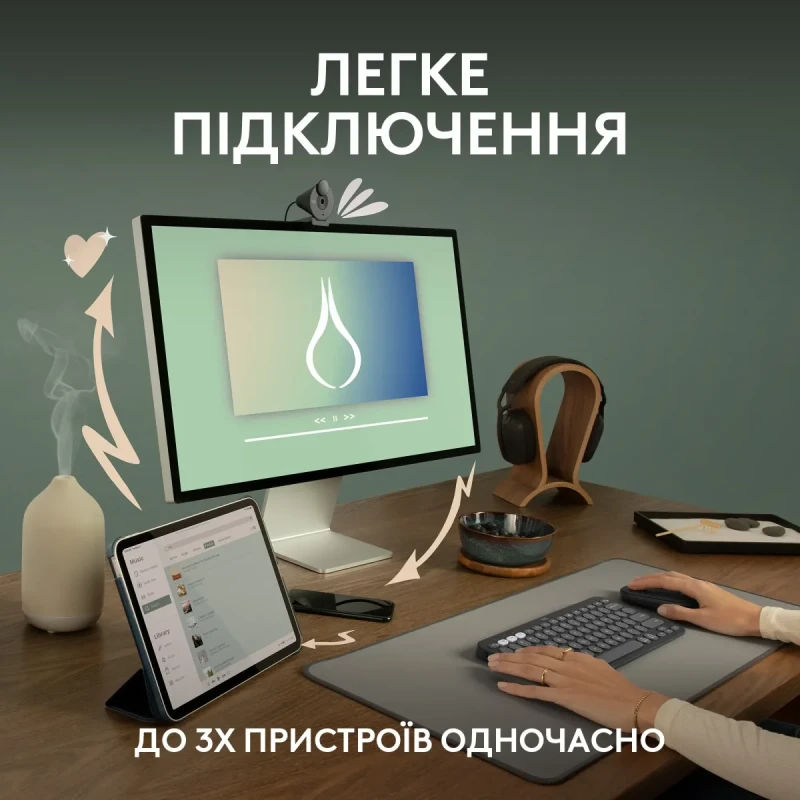 Мишка Logitech Pebble Mouse 2 M350s Tonal Rose (910-007014)