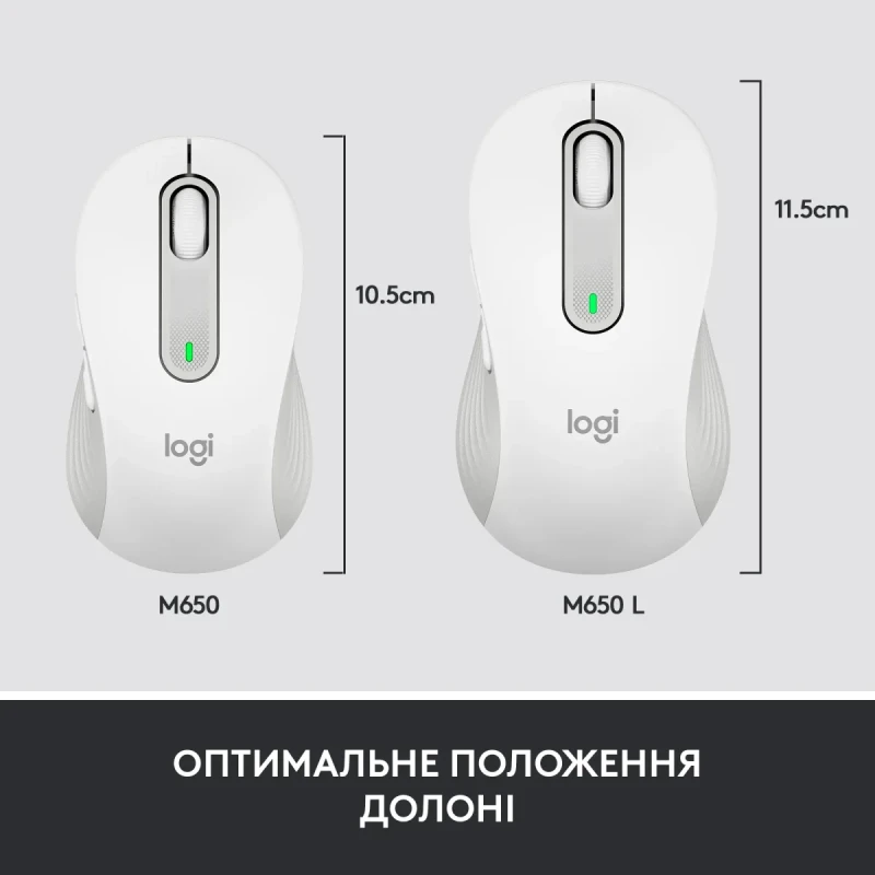 Мишка Logitech Signature M650 Wireless for Business Off-White (910-006275)