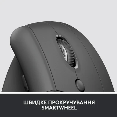 Мишка Logitech Lift Vertical Ergonomic Wireless/Bluetooth for Business Graphite (910-006494) Мишка Logitech Lift Vertical Ergonomic Wireless/Bluetooth for Business Graphite (910-006494)