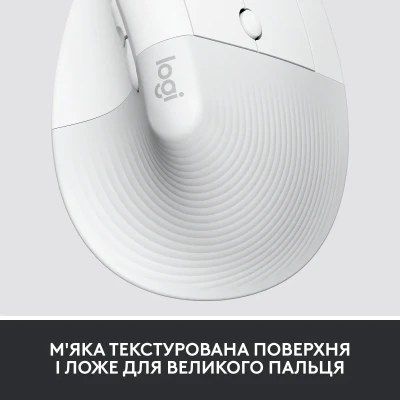 Мишка Logitech Lift Vertical Ergonomic Wireless/Bluetooth for Business Off-white (910-006496) Мишка Logitech Lift Vertical Ergonomic Wireless/Bluetooth for Business Off-white (910-006496)