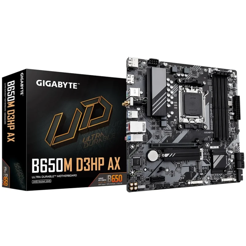 Материнська плата GIGABYTE B650M D3HP AX (sAM5, AMD B650, DDR5, mATX)